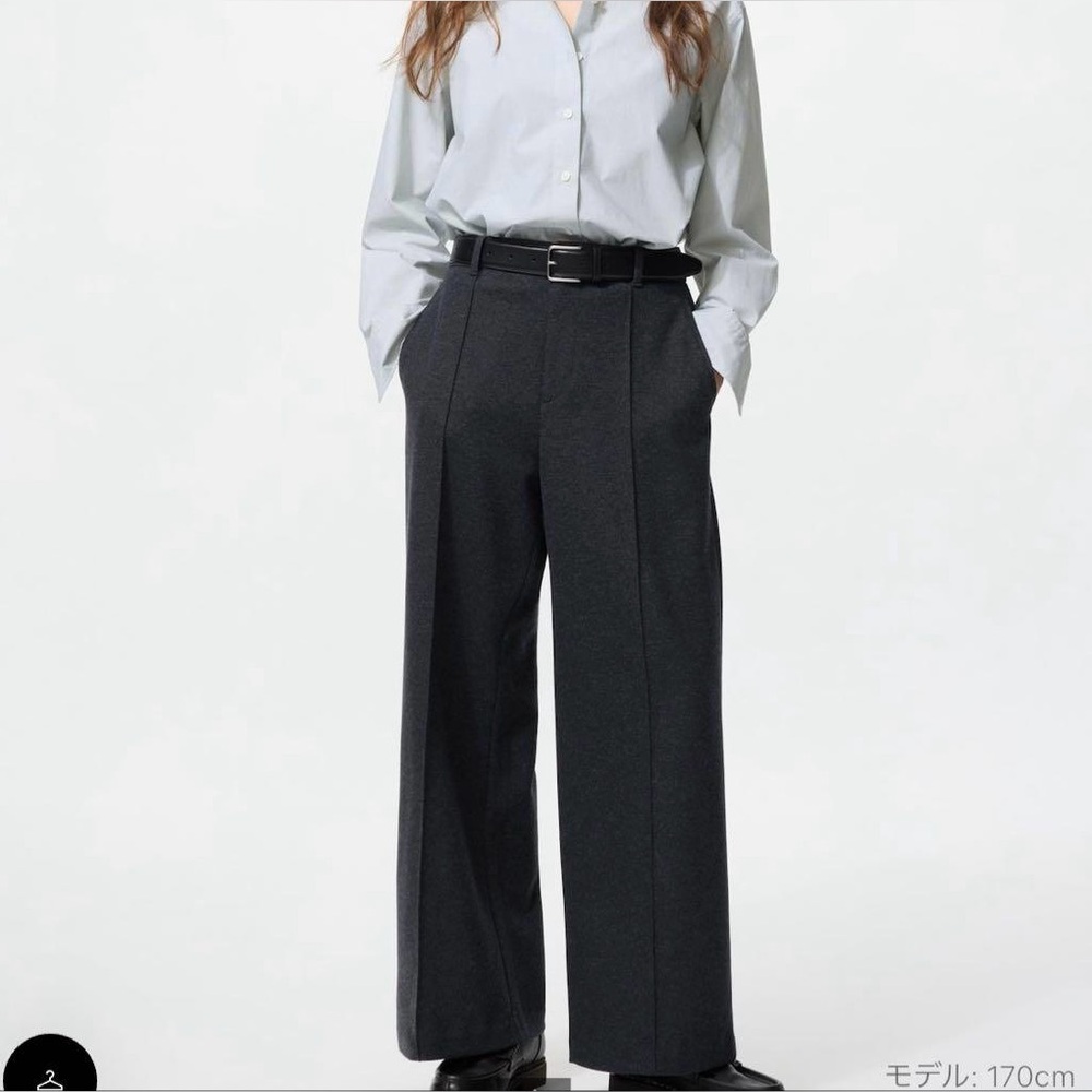 Uniqlo Brushed Jersey Wide Pants - Picture 3 of 8